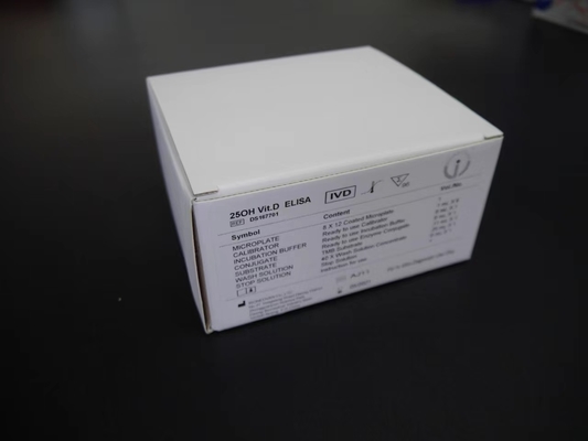 Witamina D zestaw testowy Elisa Specyfika zestaw testowy Elisa z okresem trwałości 18 miesięcy 2-3 godziny Czas badania przez Biovantion