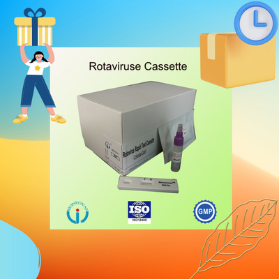 IVD Rotavirus Rapid Cassette Kolloidal Gold Rapid Test for Hospital Diagnosis 2-30C Czas trwania 24 miesiące