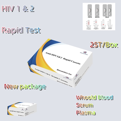 Badanie HIV 1/2 Metodą wykrywania złotego koloidalnego z 25 badaniami