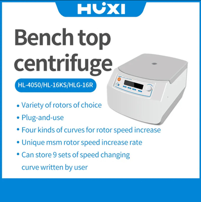 HUXI Centrifuge Laboratory Centrifuge 50ml / 15ml / 10ml Bench Top Lab Centrifuge niskiej prędkości