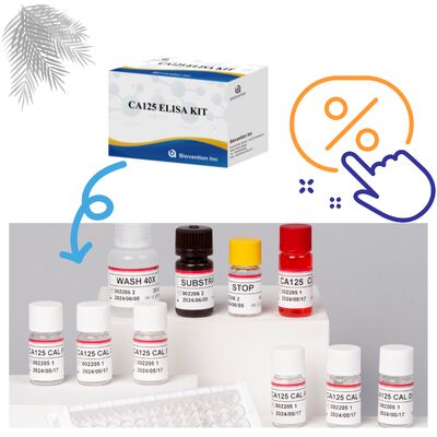 Wysokiej wrażliwości zestaw badawczy CA125 ELISA z 96 badaniami i 1 godziną czasu badania dla dokładnej diagnozy raka