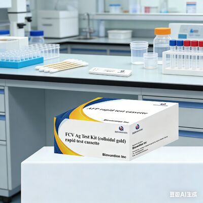 Feline FCV Antigen Rapid Test Kit with High Sensitivity and 5-10 Minute Results Using Double Antibody Sandwich Method